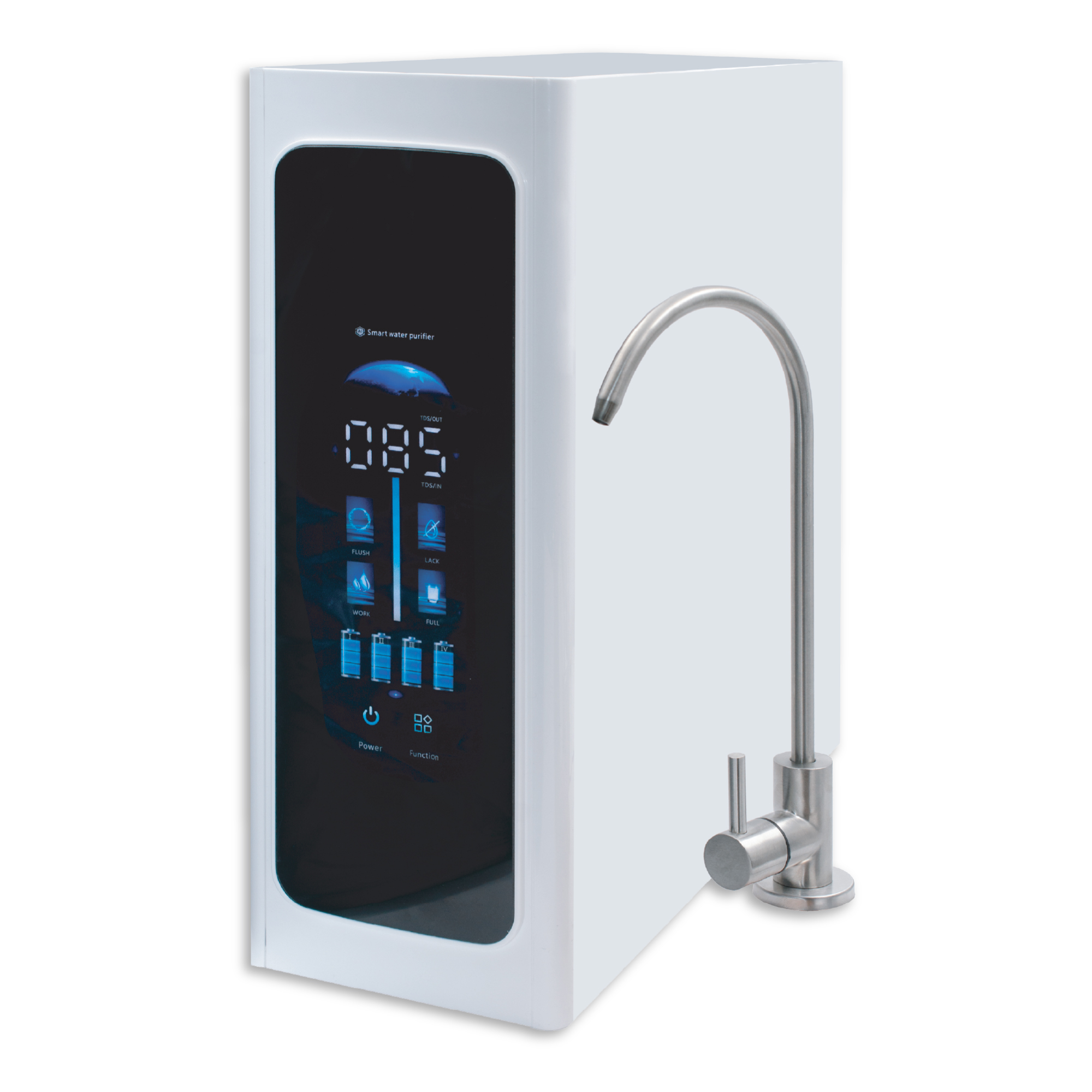 Sistem filtrare apă prin osmoză inversă Spectrum Water PENTARO, 5 stadii, 600 GPD, debit 1,5 l/min, pompă, lampă UV-C, afișaj tactil, monitorizare TDS și baterie inclusă